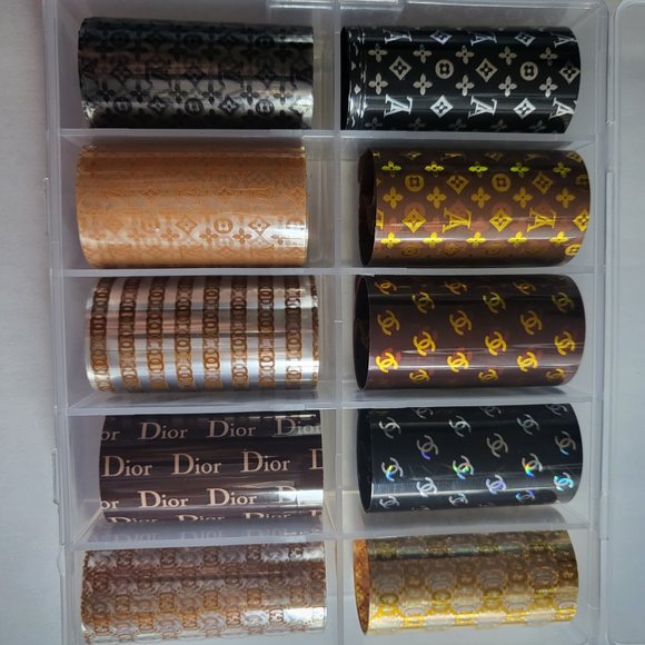 Luxury Designer Nail Art Transfer Foil (10 Rolls/Pcs) - Picture 2 of 4